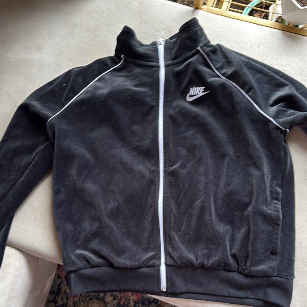 Nike velour  Black Track Jacket